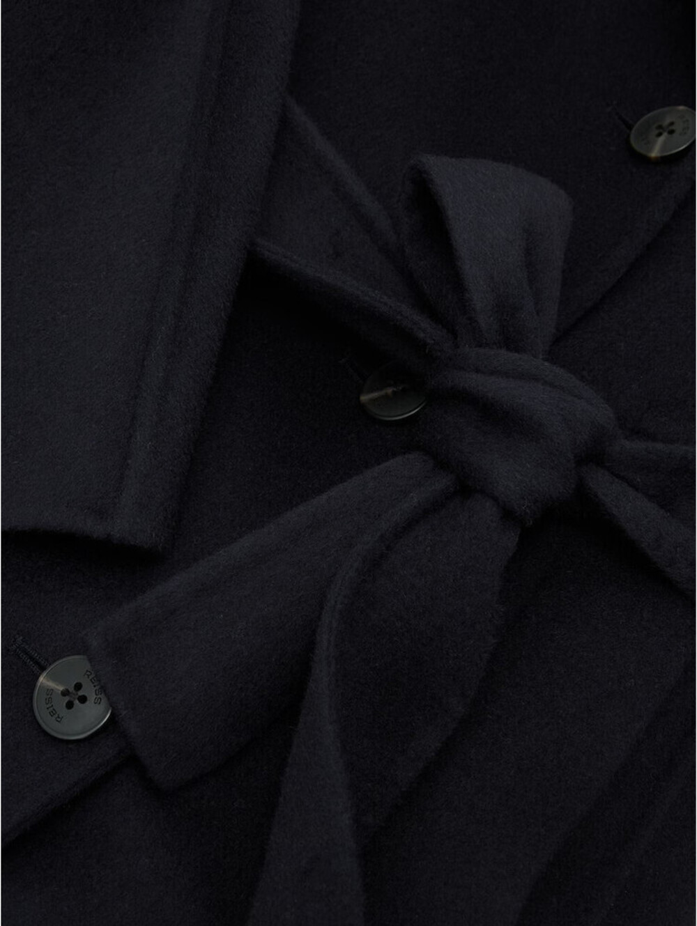 NEW, REISS Maeve Belted Double Breasted Wool Blend Coat in Navy Sz 6 #W209 - Picture 14 of 14